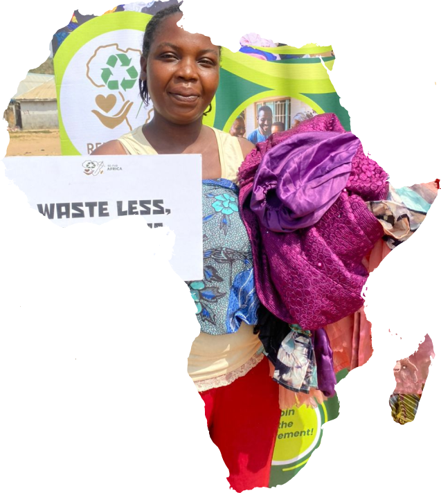 Refab Africa team and community collaboration in textile waste recovery